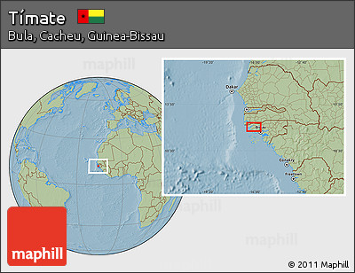 Savanna Style Location Map of Tímate, hill shading