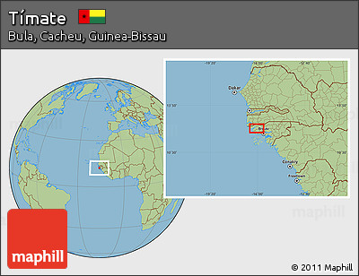 Savanna Style Location Map of Tímate