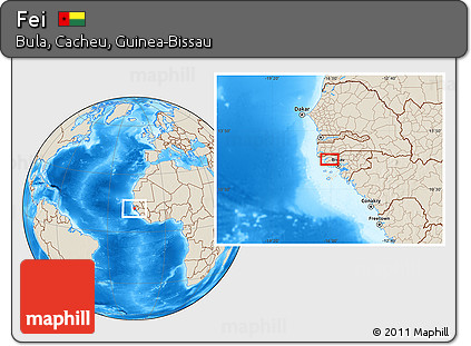Shaded Relief Location Map of Fei