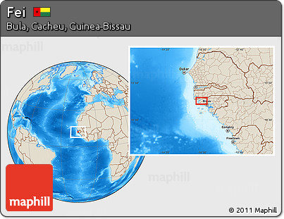 Shaded Relief Location Map of Fei