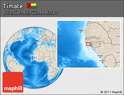 Shaded Relief Location Map of Tímate