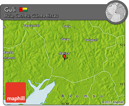 Physical Map of Guli