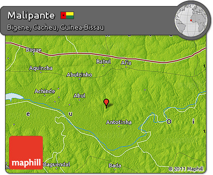 Physical Map of Malipante