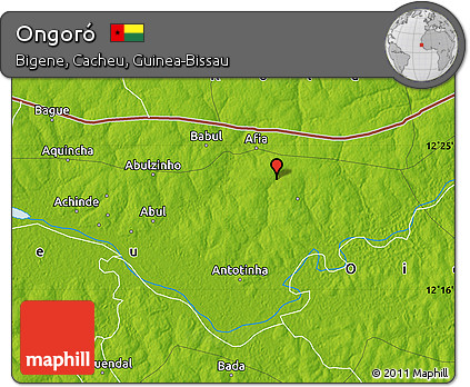 Physical Map of Ongoró