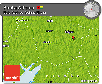 Physical Map of Ponta Alfama