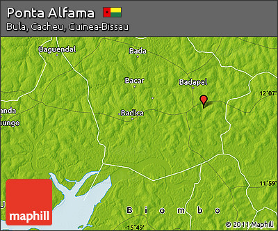 Physical Map of Ponta Alfama