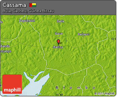 Physical Map of Cassama