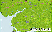 Physical Map of Carabane Xerife