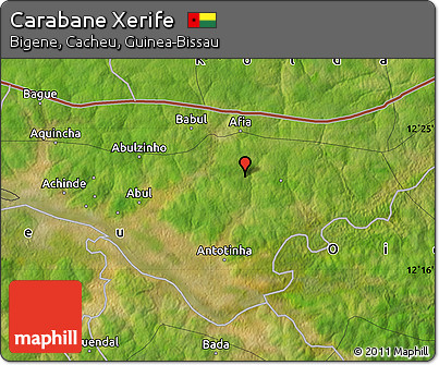 Satellite Map of Carabane Xerife