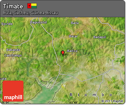 Satellite Map of Tímate