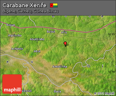 Satellite Map of Carabane Xerife