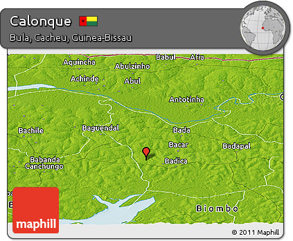 Physical Panoramic Map of Calonque