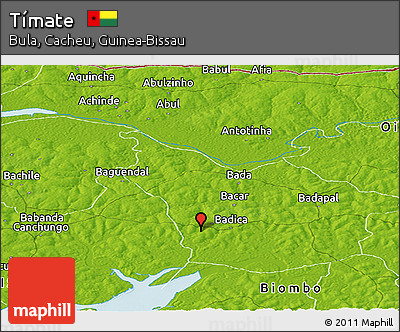 Physical Panoramic Map of Tímate