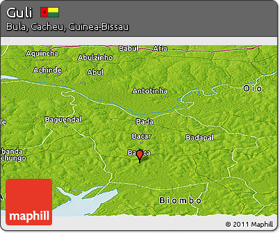Physical Panoramic Map of Guli