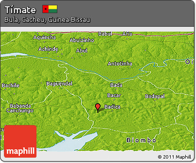 Physical Panoramic Map of Tímate