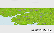 Physical Panoramic Map of Carabane Xerife