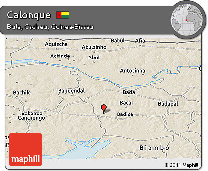 Shaded Relief Panoramic Map of Calonque