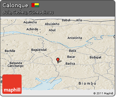 Shaded Relief Panoramic Map of Calonque