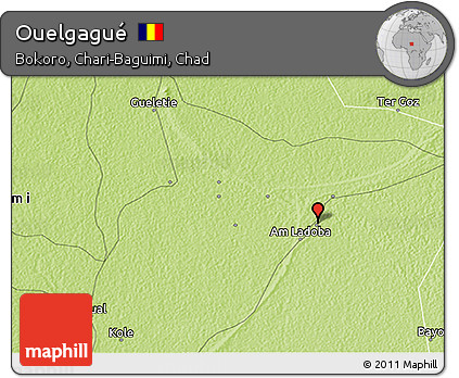 Physical 3D Map of Ouelgagué