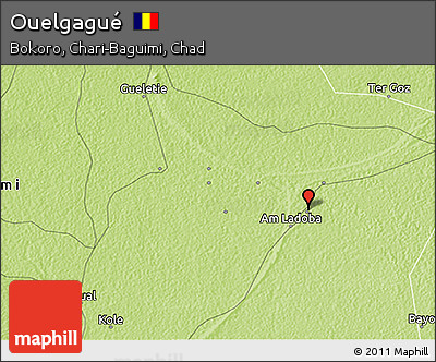 Physical 3D Map of Ouelgagué
