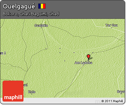 Physical 3D Map of Ouelgagué