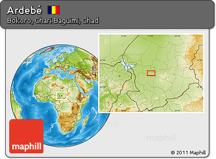 Physical Location Map of Ardebé