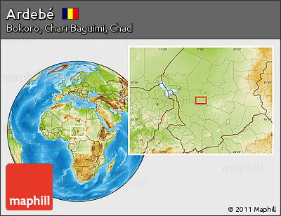Physical Location Map of Ardebé