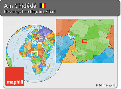 Political Location Map of Am Chidédé