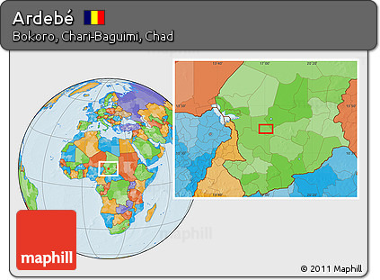 Political Location Map of Ardebé
