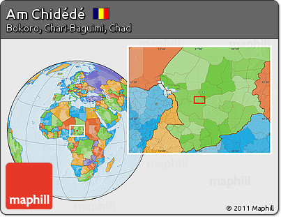 Political Location Map of Am Chidédé