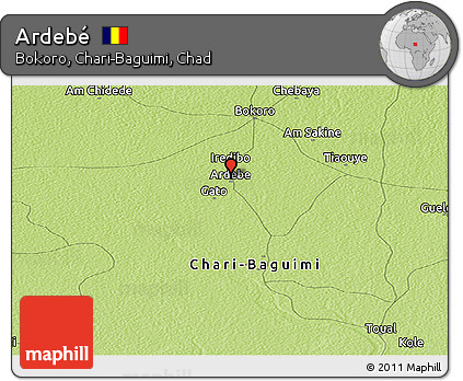 Physical Panoramic Map of Ardebé