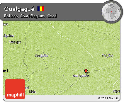 Physical Panoramic Map of Ouelgagué