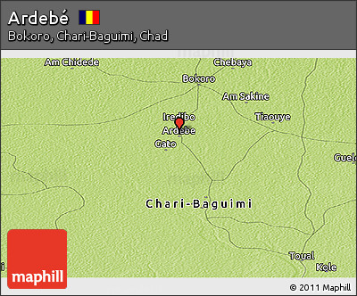 Physical Panoramic Map of Ardebé