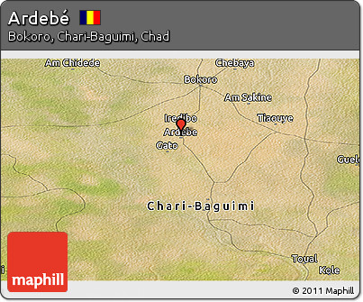 Satellite Panoramic Map of Ardebé