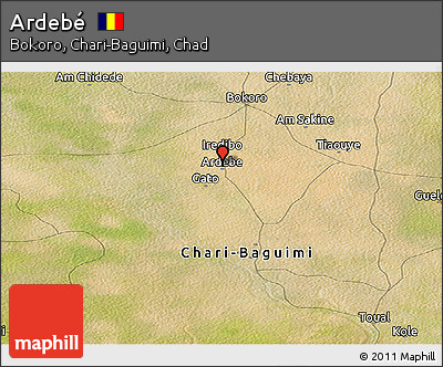 Satellite Panoramic Map of Ardebé