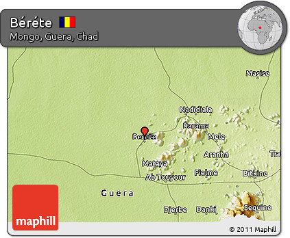 Physical 3D Map of Béréte