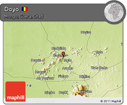 Physical 3D Map of Doyo
