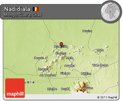 Physical 3D Map of Nadidiala