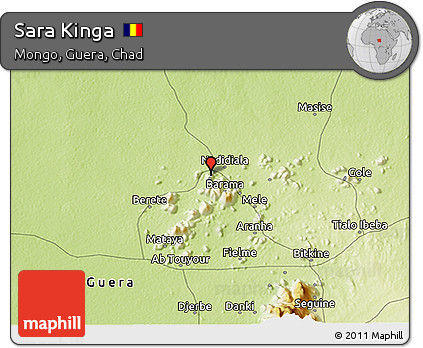 Physical 3D Map of Sara Kinga