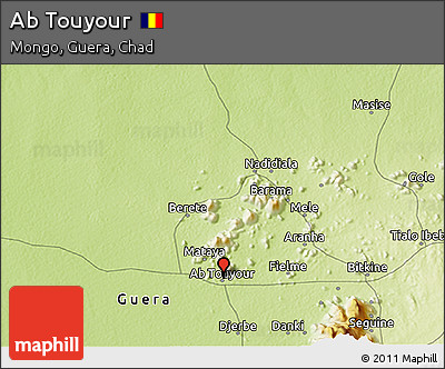 Physical 3D Map of Ab Touyour