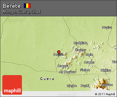 Physical 3D Map of Béréte