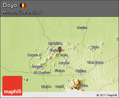 Physical 3D Map of Doyo