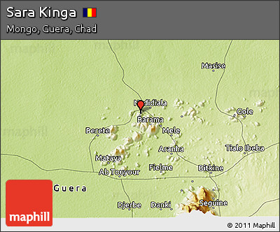 Physical 3D Map of Sara Kinga