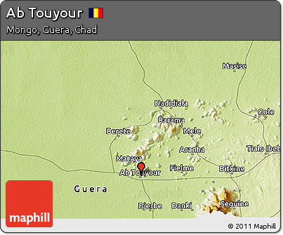 Physical 3D Map of Ab Touyour