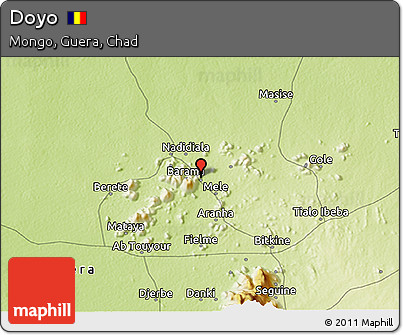 Physical 3D Map of Doyo