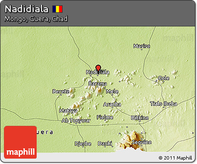 Physical 3D Map of Nadidiala