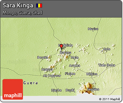 Physical 3D Map of Sara Kinga