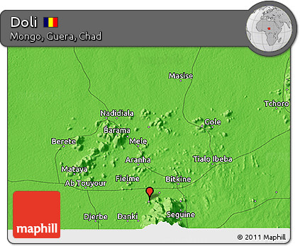 Political 3D Map of Doli