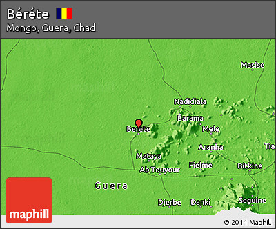 Political 3D Map of Béréte