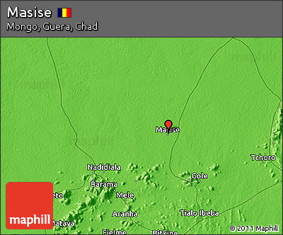 Political 3D Map of Masise
